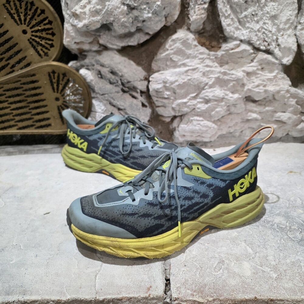 Hoka One One Speedgoat 5 Shoes Mens Size 10.5 D Blue Running Comfort Hiking